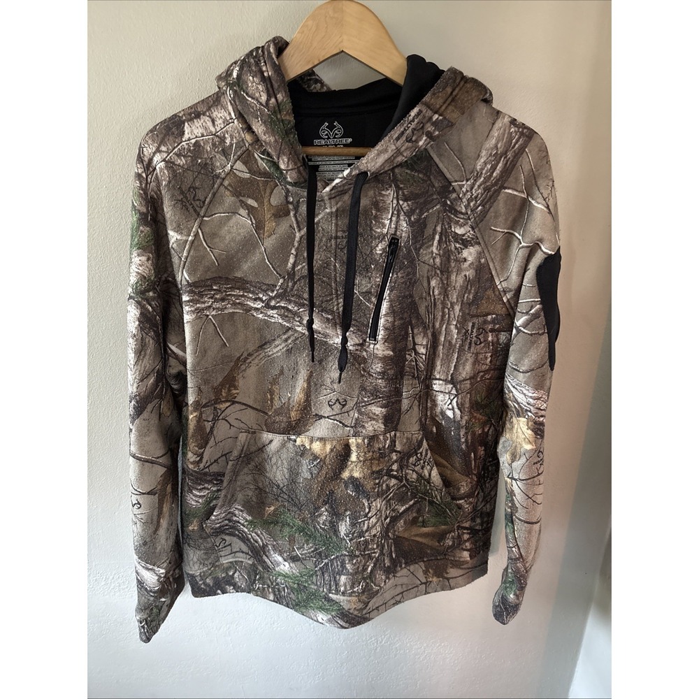 RealTree Xtra Camo Drawstring Hoodie Men’s M Pullover Sweatshirt Fleece Lined